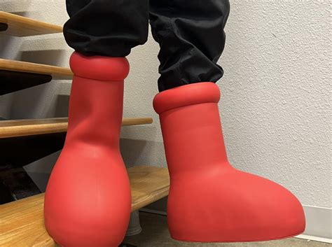 big red boots replicas|mschf red boots duped.